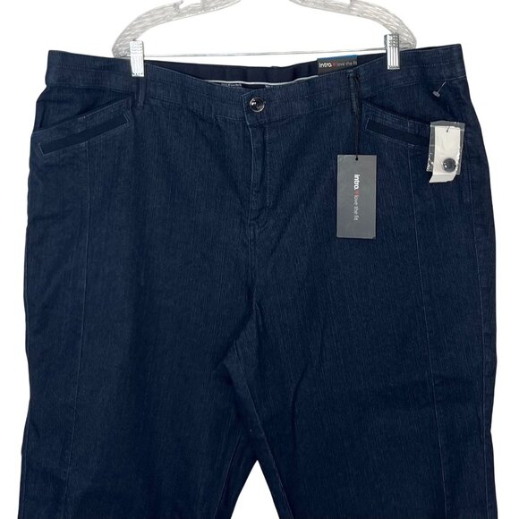 Intro Capri Pants Jeans Womens Size 24W Dark Wash Comfort Waist New - Picture 3 of 12